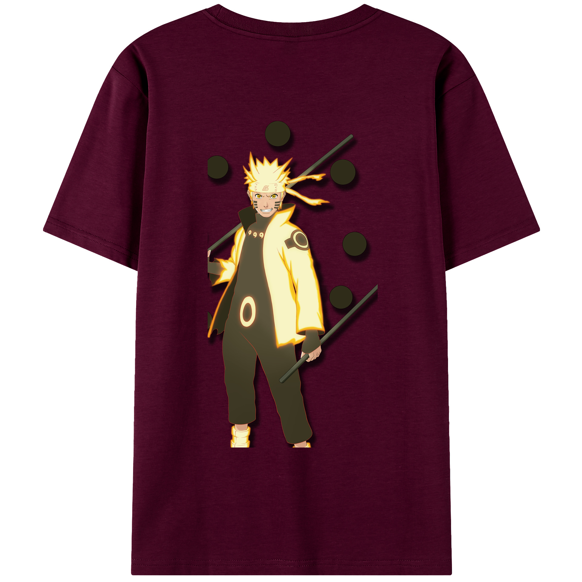 （画像用） NARUTO -ナルト- うずまき ナルト Uzumaki Naruto レディース半袖Tシャツ(バックプリント)